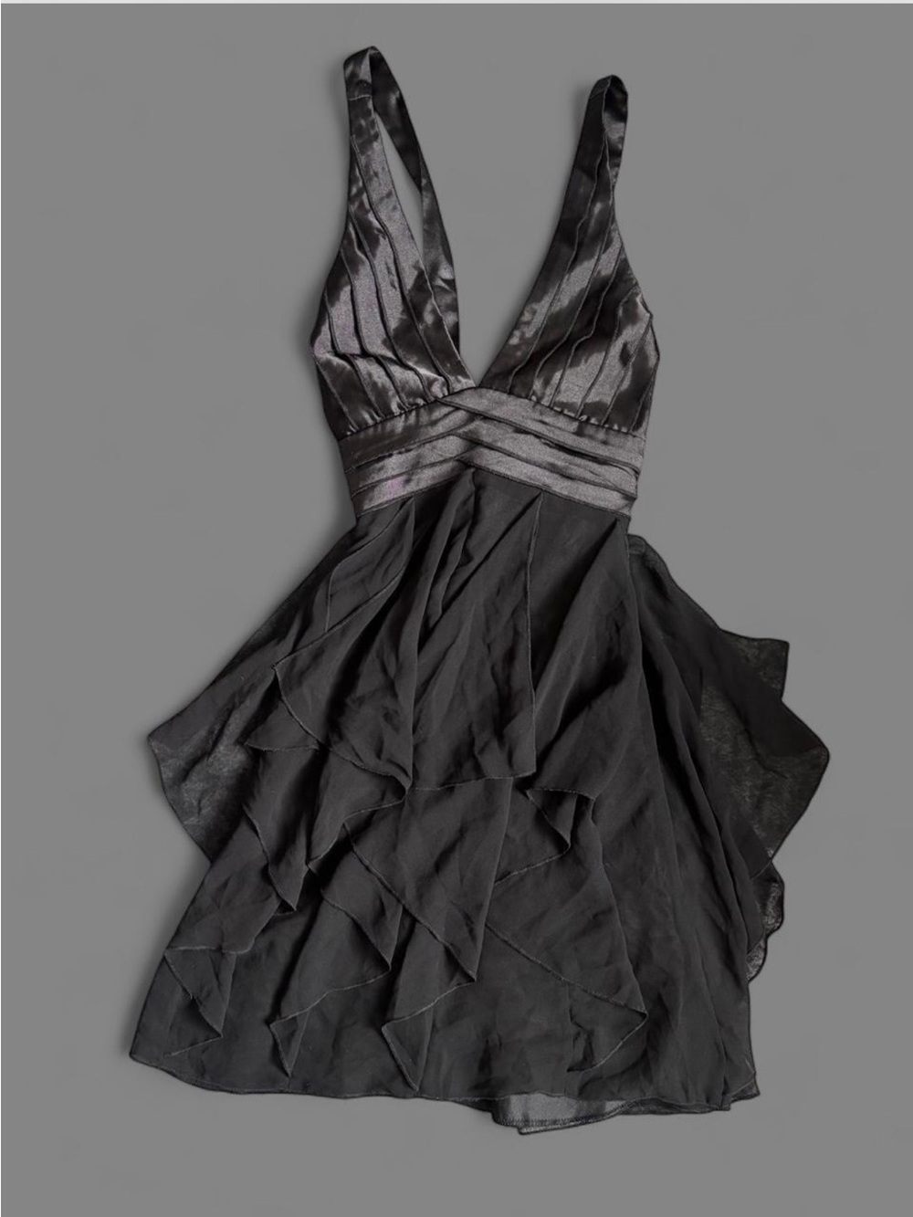 Arden B. Women's Black V-Neck A-Line Dress